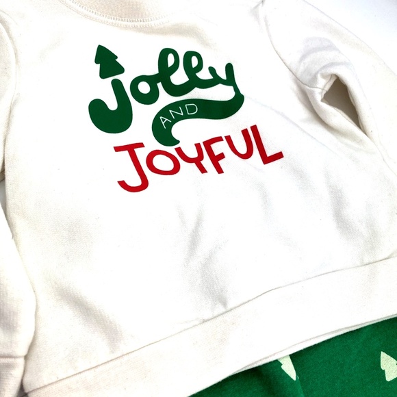 Baby Christmas Outfit Size 6/9m Girls Jolly And Joyful Matching 2pc Set Infants - Picture 2 of 7